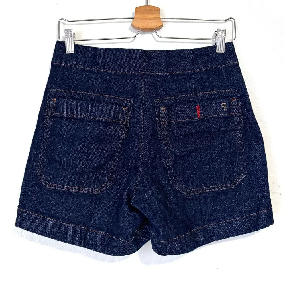 Anthropologie Dark Indigo Denim Jean Shorts - Picture 4 of 12
